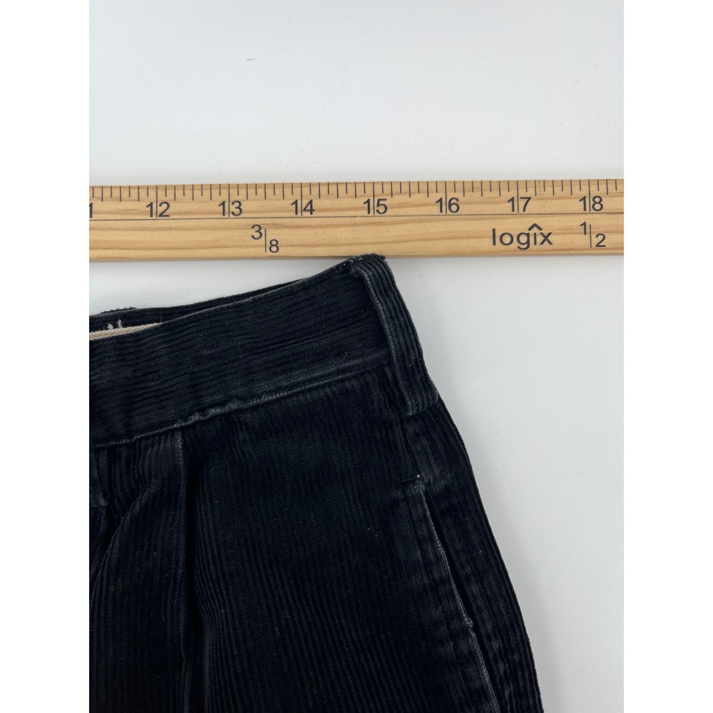 Woolrich Corduroy Pants Mens 32 Black Pleated Front Straight Leg 1014 - Picture 6 of 7